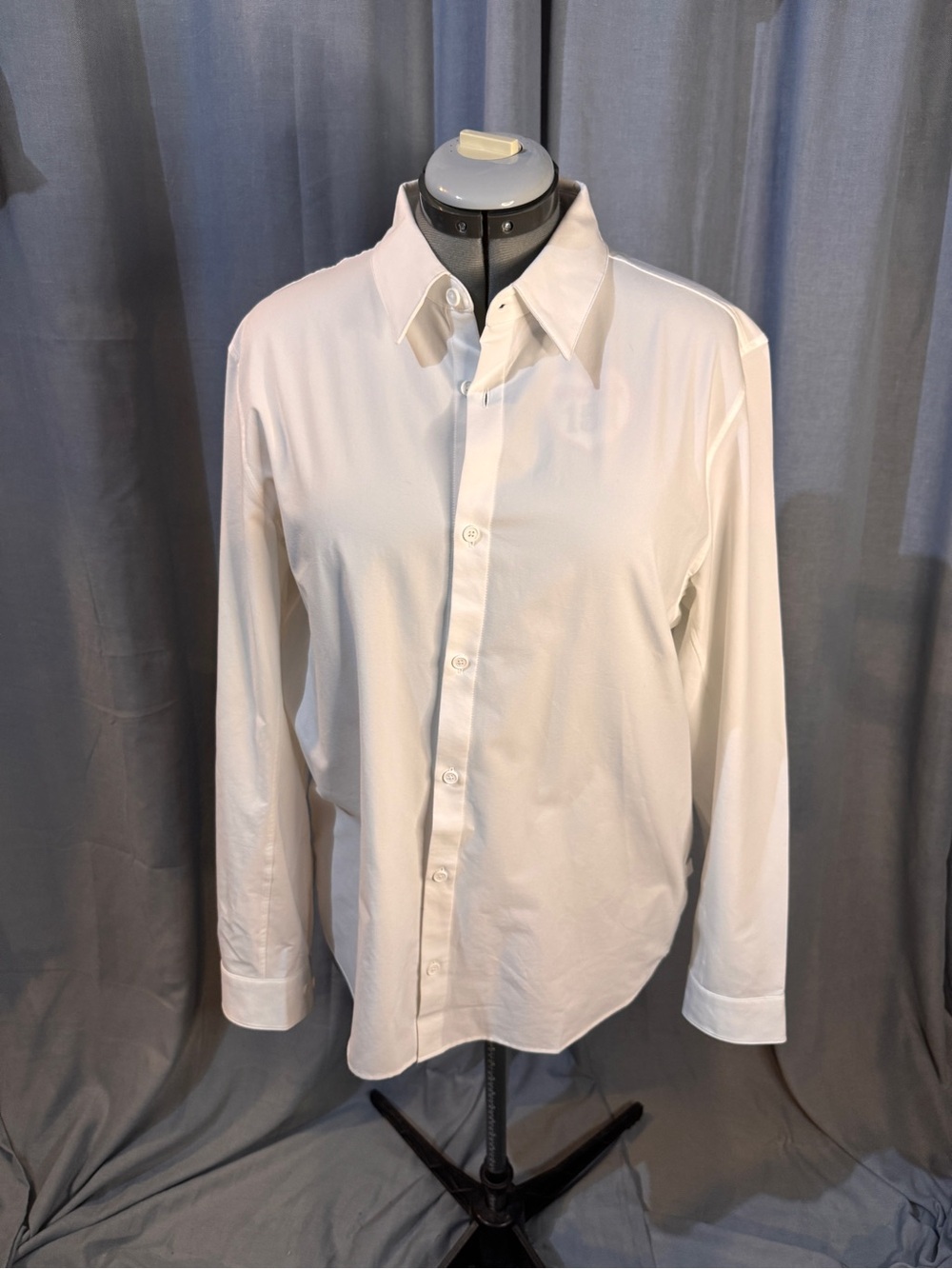Lululemon Men's White Long-Sleeve Dress Shirt